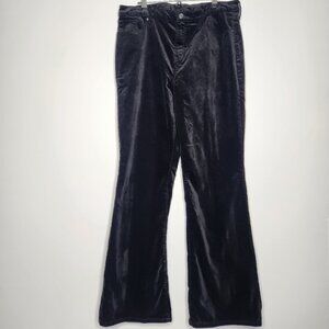Chicos Velvet Black Flare Leg Pants Womens Size 12 Regular Holiday